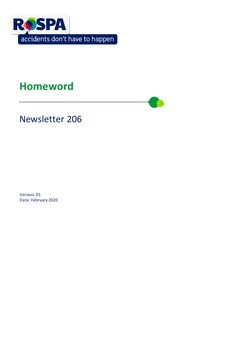 RoSPA Homeword newsletter February 2020
